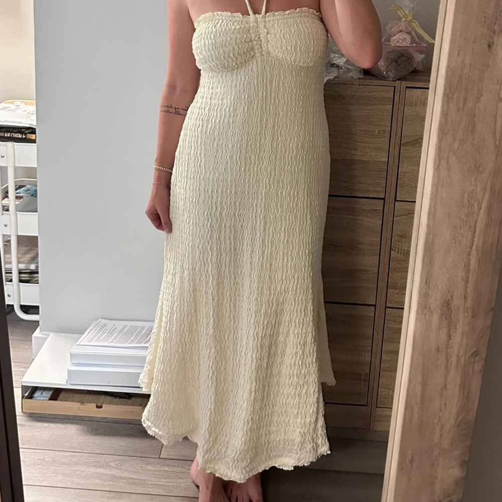 Free People Cream Midi Dress - Picture 2 of 3